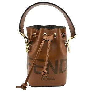 Fendi Mon Trésor small or mini bucket bag in brown leather